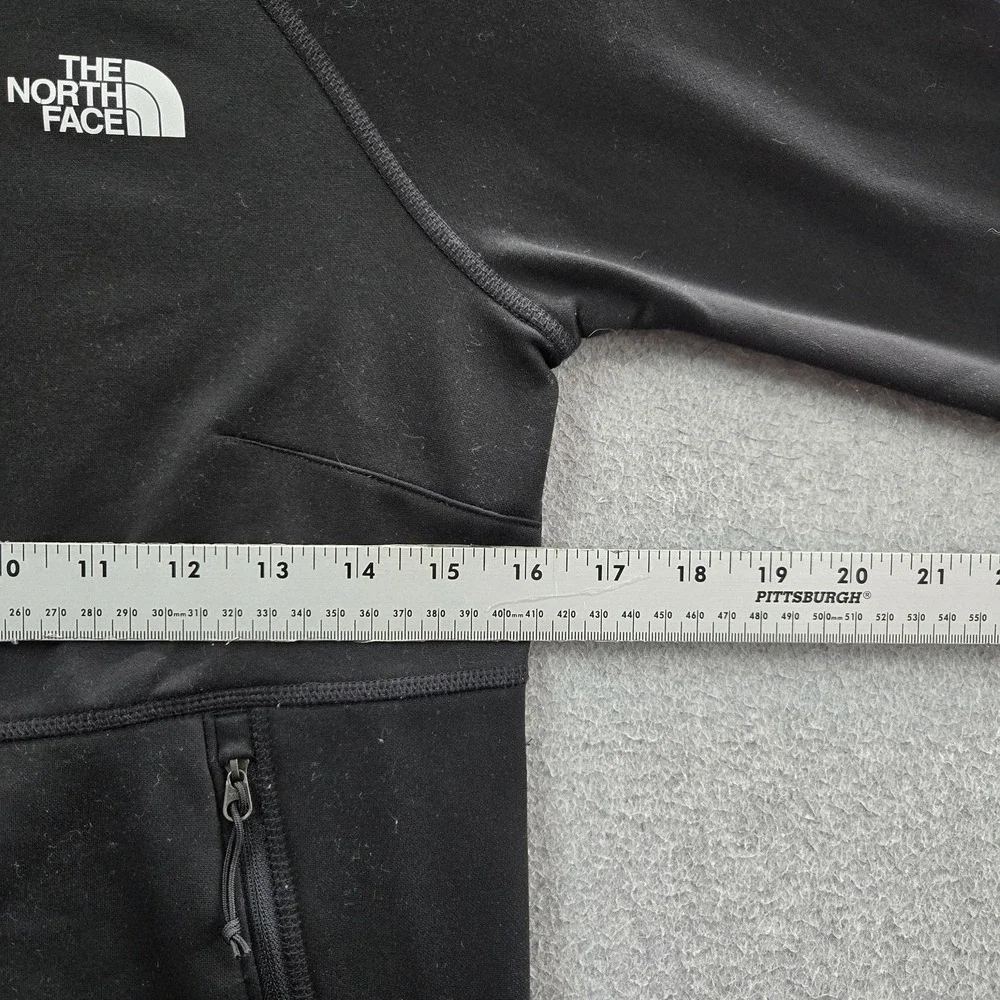 The North Face Women Jacket S Black Fleece‎ Activewear Zipper Long Sleeve Logo